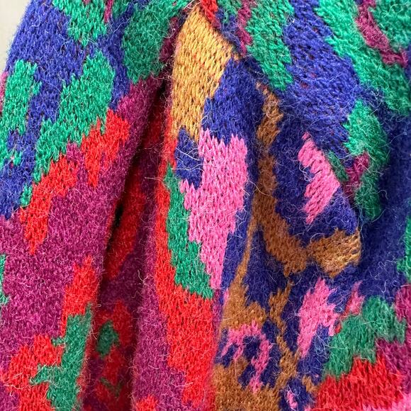 Farm Rio Mixed Leopard Pop Sweater Dress Size Medium - Picture 10 of 16